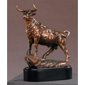 Wildlife-Bullish Pride Award. 9-1/2"h x 6"w x 3"d. Copper Finish Resin.